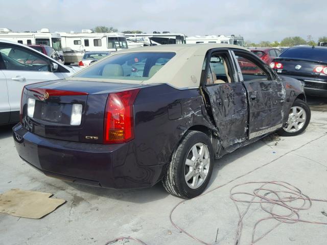 1G6DM57T760160603 - 2006 CADILLAC CTS BURGUNDY photo 4