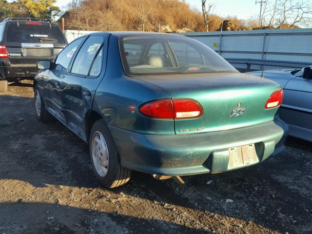 3G1JC5242XS807804 - 1999 CHEVROLET CAVALIER GREEN photo 3