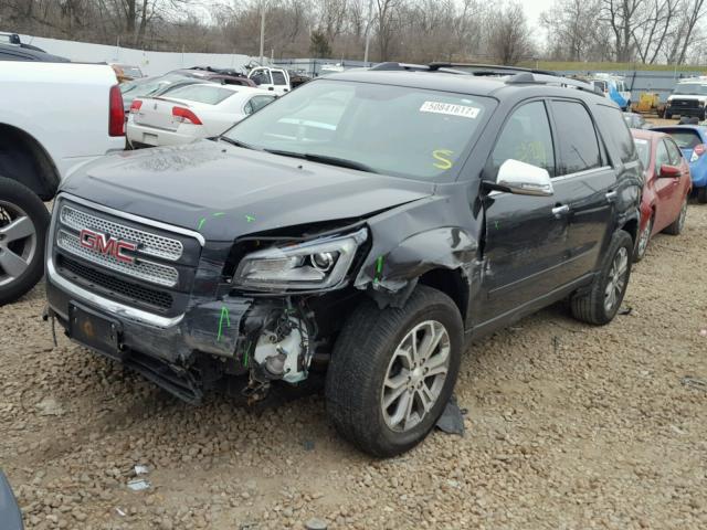 1GKKRRKD6EJ347485 - 2014 GMC ACADIA SLT GRAY photo 2