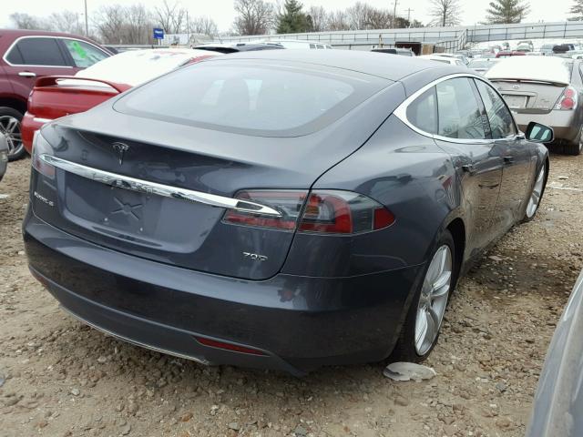5YJSA1E20FF111731 - 2015 TESLA MODEL S SILVER photo 4