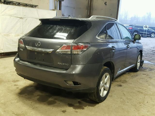 2T2BK1BA4DC168553 - 2013 LEXUS RX 350 GRAY photo 4