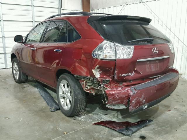 2T2GK31U99C061597 - 2009 LEXUS RX 350 RED photo 3