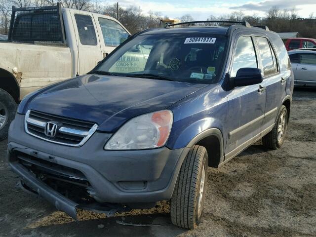 SHSRD78832U008797 - 2002 HONDA CR-V EX BLUE photo 2