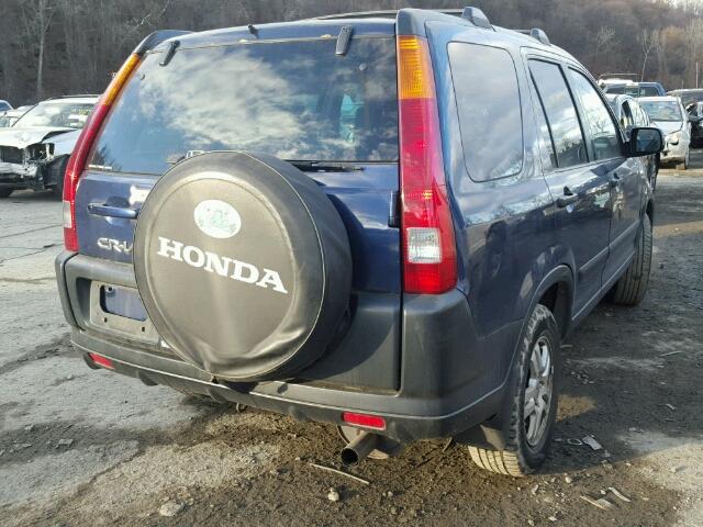 SHSRD78832U008797 - 2002 HONDA CR-V EX BLUE photo 4