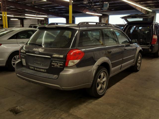 4S4BP60C697316455 - 2009 SUBARU OUTBACK GREEN photo 4