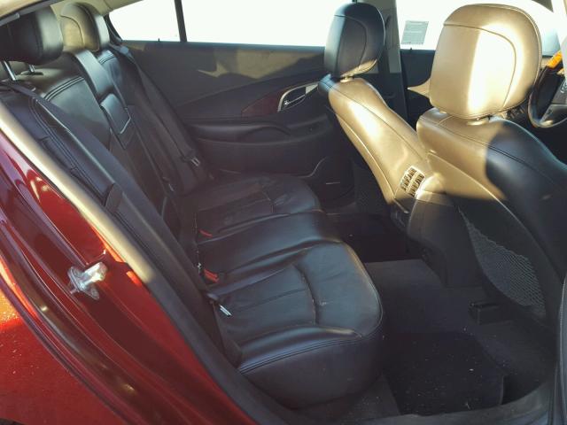 1G4GE5EV0AF182164 - 2010 BUICK LACROSSE C RED photo 6