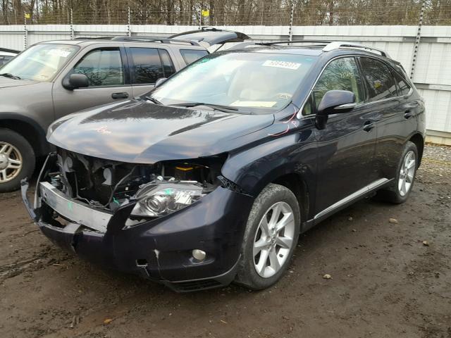 2T2ZK1BA1AC019429 - 2010 LEXUS RX 350 BLACK photo 2