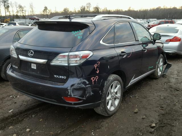 2T2ZK1BA1AC019429 - 2010 LEXUS RX 350 BLACK photo 4