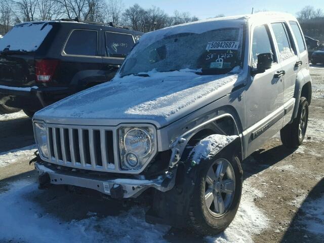 1C4PJMAKXCW118464 - 2012 JEEP LIBERTY SP SILVER photo 2