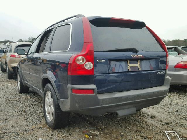 YV1CY59H241041333 - 2004 VOLVO XC90 BLUE photo 3