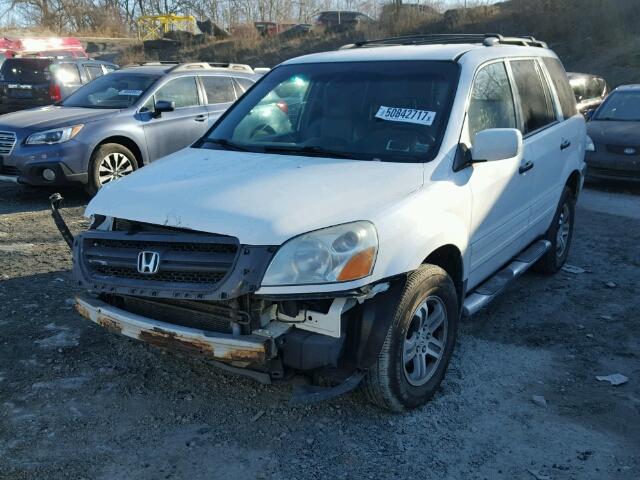 2HKYF18564H535804 - 2004 HONDA PILOT EXL WHITE photo 2