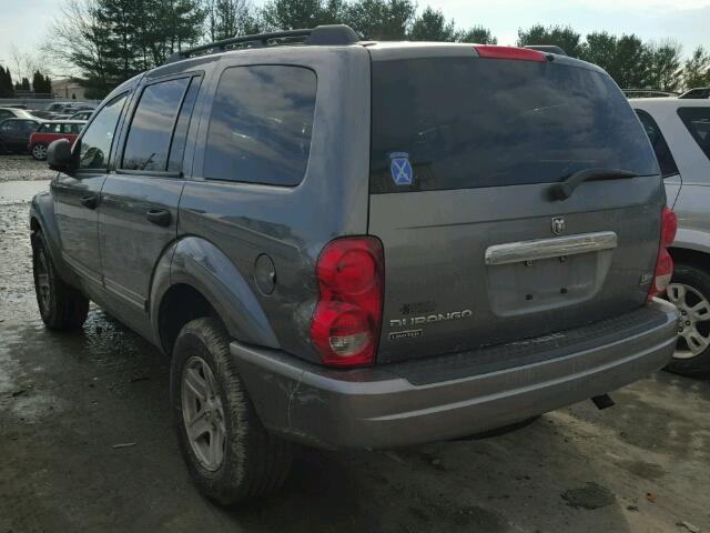 1D4HB58D15F563034 - 2005 DODGE DURANGO LI GRAY photo 3