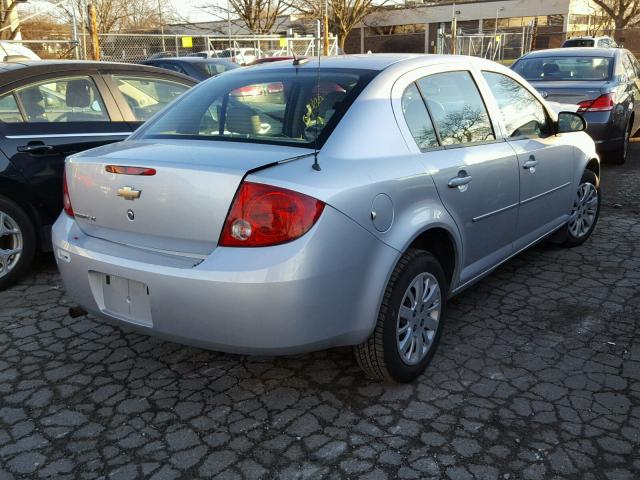 1G1AD5F5XA7199553 - 2010 CHEVROLET COBALT 1LT SILVER photo 4