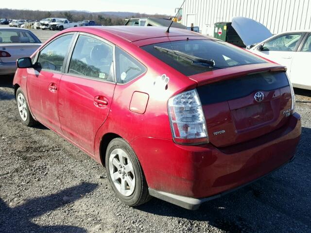 JTDKB20U387705508 - 2008 TOYOTA PRIUS MAROON photo 3