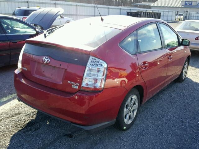 JTDKB20U387705508 - 2008 TOYOTA PRIUS MAROON photo 4