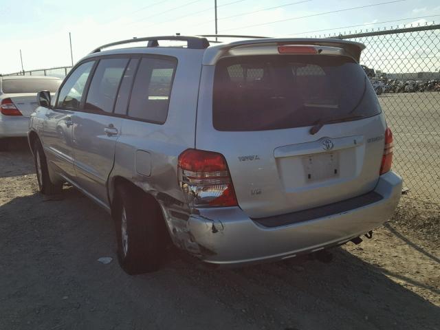 JTEGF21A020058009 - 2002 TOYOTA HIGHLANDER SILVER photo 3