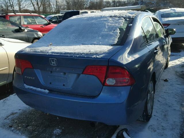 1HGFA15567L036836 - 2007 HONDA CIVIC LX BLUE photo 4