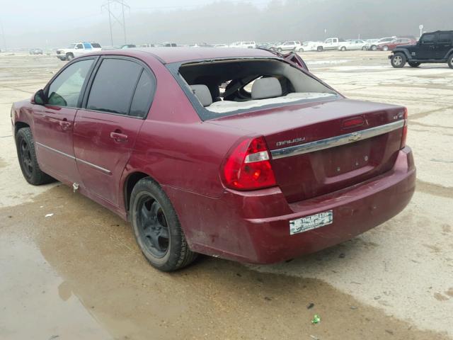 1G1ZT58N87F302289 - 2007 CHEVROLET MALIBU LT MAROON photo 3