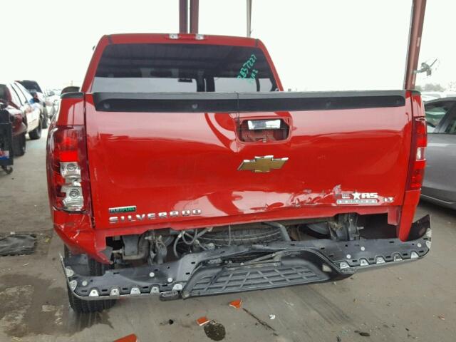 3GCPCSE03BG280358 - 2011 CHEVROLET SILVERADO RED photo 9