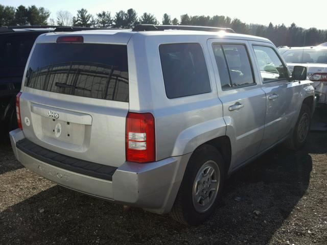 1J4NT2GB2AD513626 - 2010 JEEP PATRIOT SP SILVER photo 4