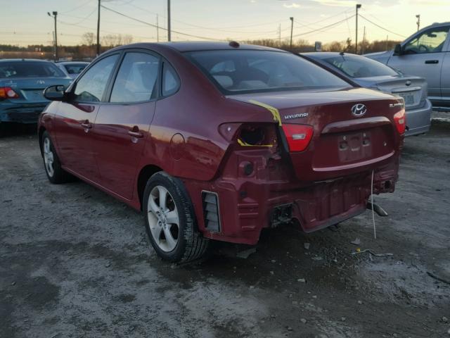 KMHDU46D67U257749 - 2007 HYUNDAI ELANTRA GL RED photo 3