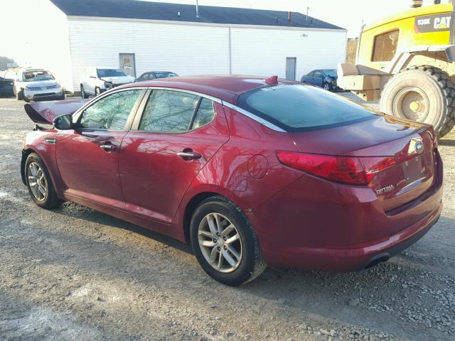 5XXGM4A79DG245132 - 2013 KIA OPTIMA LX RED photo 3