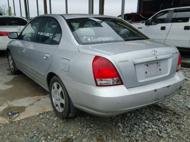 KMHDN45D13U610973 - 2003 HYUNDAI ELANTRA GL SILVER photo 3