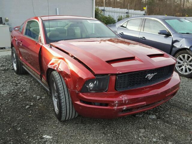 1ZVFT80N755112622 - 2005 FORD MUSTANG BURGUNDY photo 1