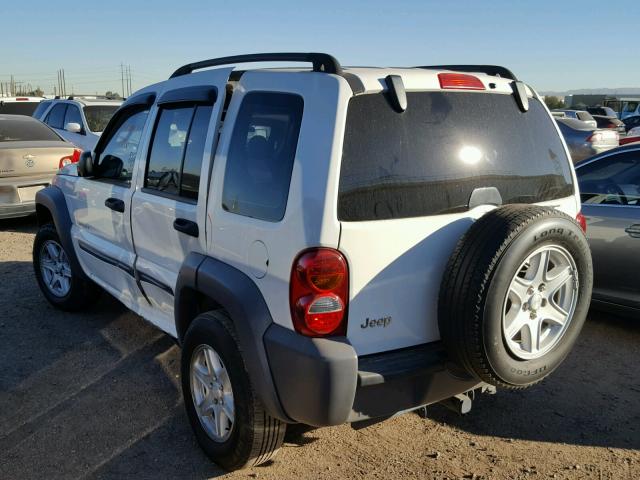 1J4GK48K04W119007 - 2004 JEEP LIBERTY SP WHITE photo 3