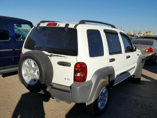 1J4GK48K04W119007 - 2004 JEEP LIBERTY SP WHITE photo 4