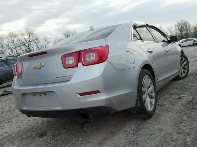 1G11H5SA3DF308467 - 2013 CHEVROLET MALIBU LTZ SILVER photo 4