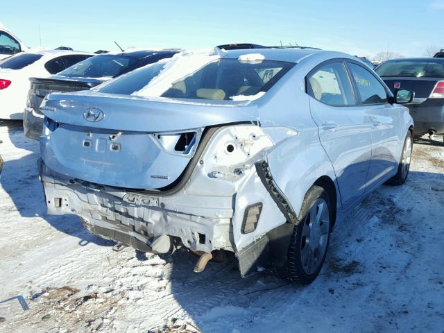 KMHDH4AE1BU162108 - 2011 HYUNDAI ELANTRA GL SILVER photo 4