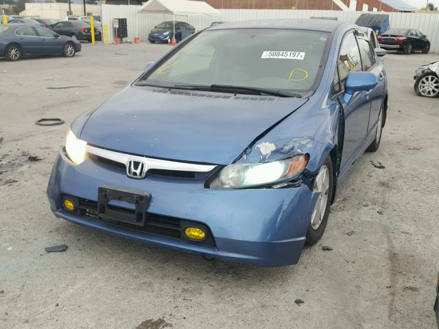 JHMFA16567S001845 - 2007 HONDA CIVIC LX BLUE photo 2