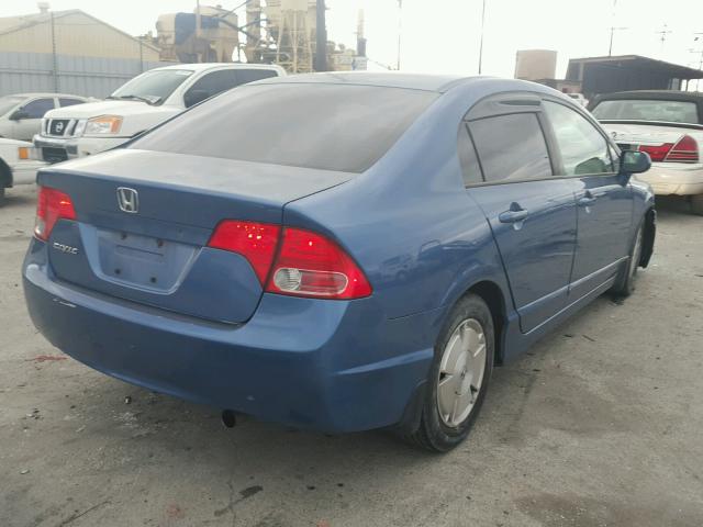 JHMFA16567S001845 - 2007 HONDA CIVIC LX BLUE photo 4