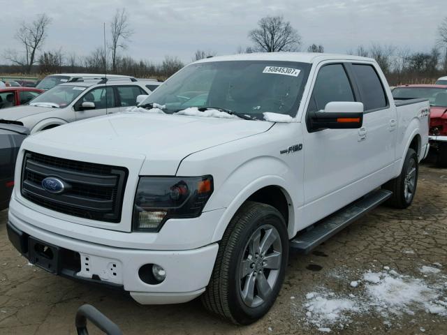 1FTFW1CF6DFA60155 - 2013 FORD F150 SUPER WHITE photo 2