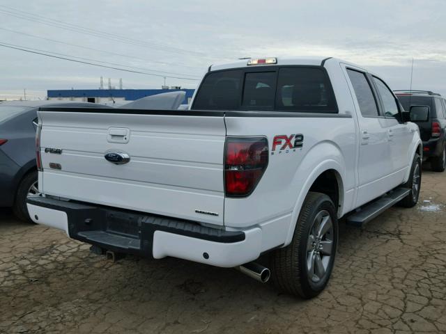 1FTFW1CF6DFA60155 - 2013 FORD F150 SUPER WHITE photo 4