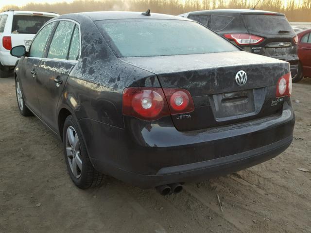 3VWRM71K38M141381 - 2008 VOLKSWAGEN JETTA SE BLACK photo 3