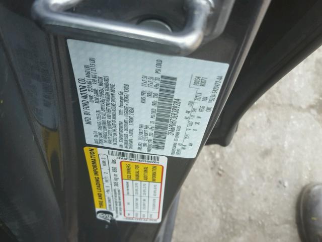 3FA6P0H73ER389284 - 2014 FORD FUSION SE GRAY photo 10