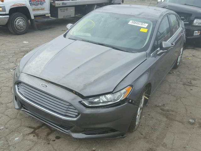 3FA6P0H73ER389284 - 2014 FORD FUSION SE GRAY photo 2