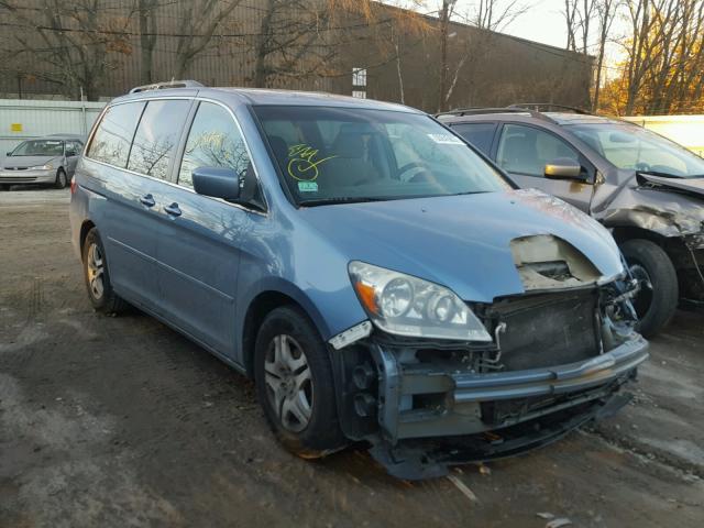 5FNRL38496B057315 - 2006 HONDA ODYSSEY EX BLUE photo 1