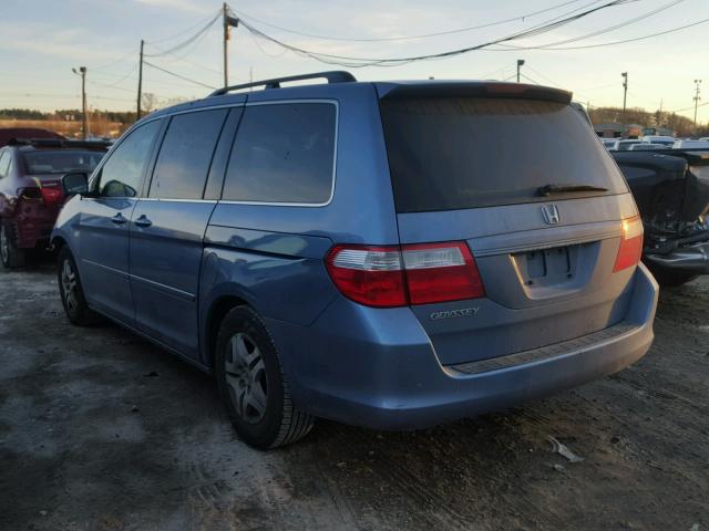 5FNRL38496B057315 - 2006 HONDA ODYSSEY EX BLUE photo 3