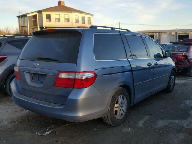 5FNRL38496B057315 - 2006 HONDA ODYSSEY EX BLUE photo 4