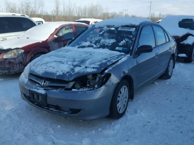 2HGES15594H507766 - 2004 HONDA CIVIC LX GRAY photo 2