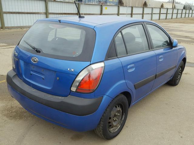 KNADE243696516938 - 2009 KIA RIO 5 SX BLUE photo 4