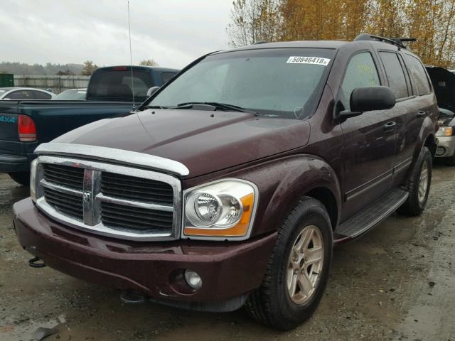 1D8HB58D04F180697 - 2004 DODGE DURANGO LI MAROON photo 2