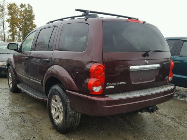 1D8HB58D04F180697 - 2004 DODGE DURANGO LI MAROON photo 3