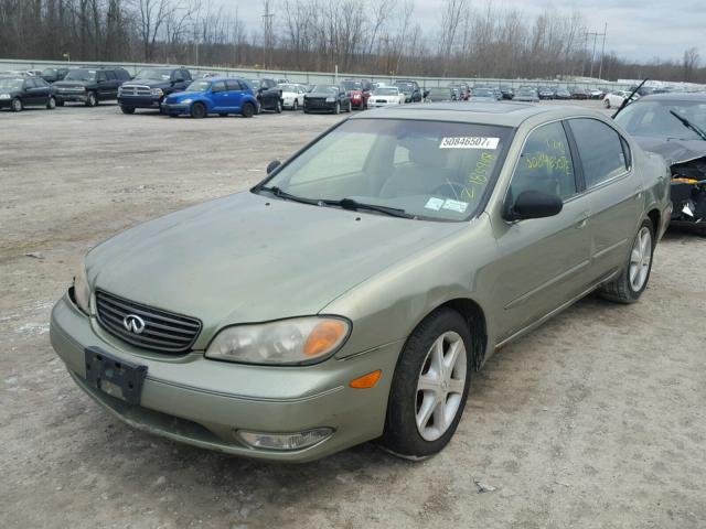 JNKDA31A22T009385 - 2002 INFINITI I35 GREEN photo 2