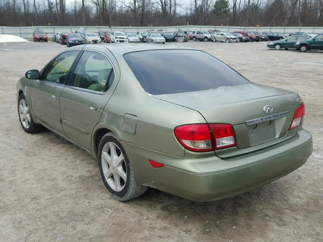 JNKDA31A22T009385 - 2002 INFINITI I35 GREEN photo 3