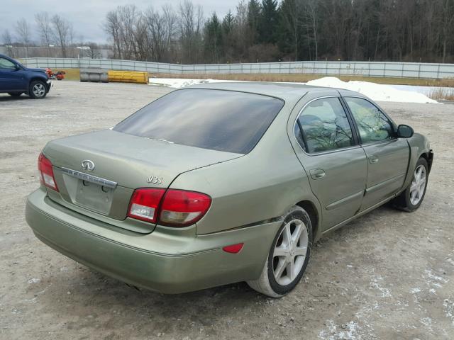 JNKDA31A22T009385 - 2002 INFINITI I35 GREEN photo 4