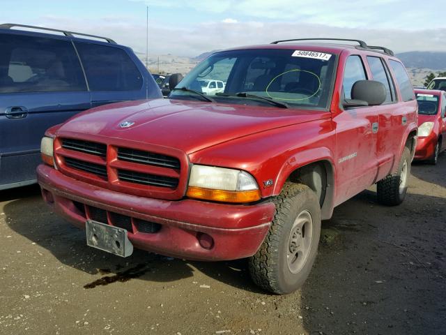 1B4HS28Y0WF174222 - 1998 DODGE DURANGO RED photo 2